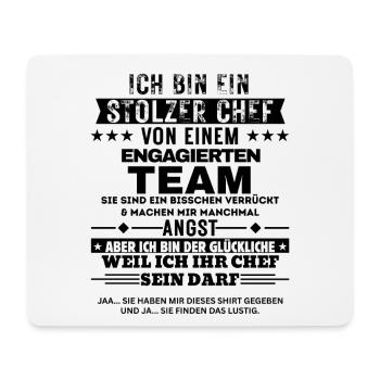 Stolzer Chef von einem engagierten Team - Mousepad (Querformat) - Weiß - Vorne