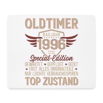 30th Birthday Shirt – Vintage 1996 Vintage Retro - Mouse Pad (horizontal) - white - Front