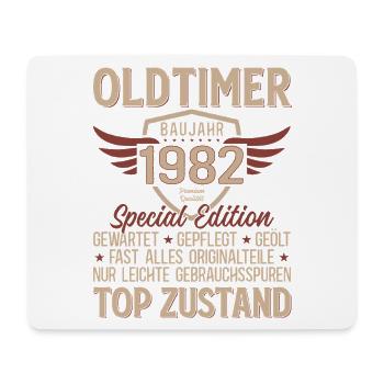 44th Birthday Shirt – Vintage 1982 Vintage Retro - Mouse Pad (horizontal) - white - Front