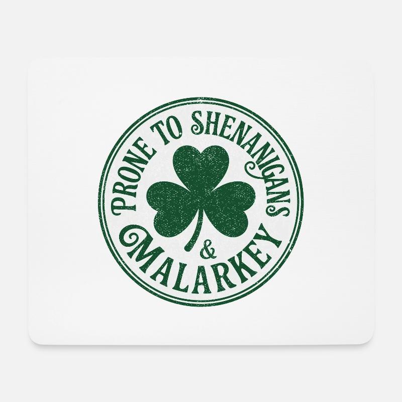 Lustige St.-Patrick's-Day-Eskapaden und Unsinn - Mousepad (Querformat) - Weiß