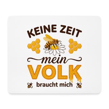 Pas le temps, ma colonie a besoin de moi, apiculteur et abeilles - Tapis de souris (format paysage) - blanc - Devant