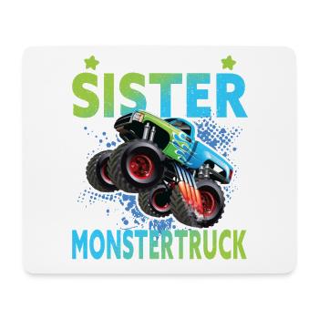 Monstertruck Geschwister Lustiger Spruch - Mousepad (Querformat) - Weiß - Vorne