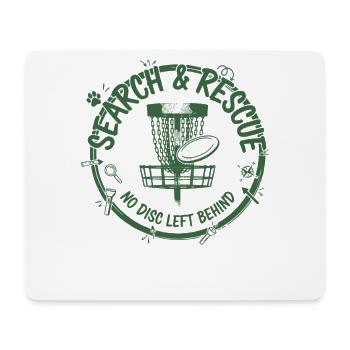 Recherche et sauvetage : aucun disque laissé derrière Disc golf - Tapis de souris (format paysage) - blanc - Devant