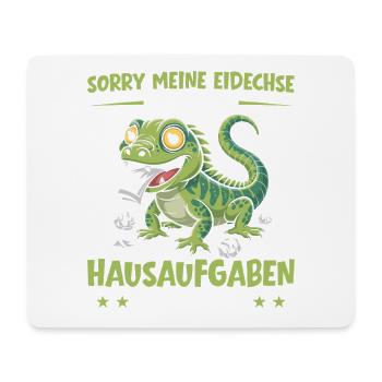 Lizard Ate My Homework Student - Mouse Pad (horizontal) - white - Front