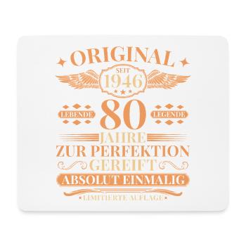 80. Geburtstag Lebende Legende seit 1946 - Mousepad (Querformat) - Weiß - Vorne