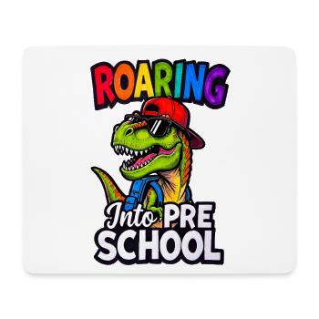 Roaring into Preschool Dinosaur Back to School - Mouse Pad (horizontal) - white - Front