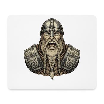 Légende viking viking marin Odin Raven Fighter - Tapis de souris (format paysage) - blanc - Devant