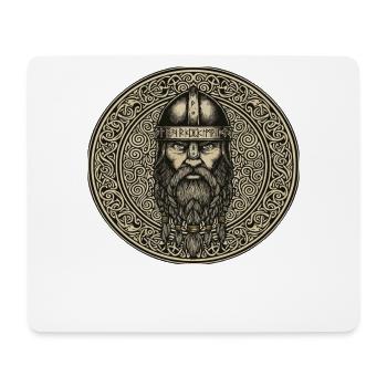 Légende viking viking marin Odin Raven Fighter - Tapis de souris (format paysage) - blanc - Devant
