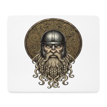 Légende viking viking marin Odin Raven Fighter - Tapis de souris (format paysage) - blanc - Devant