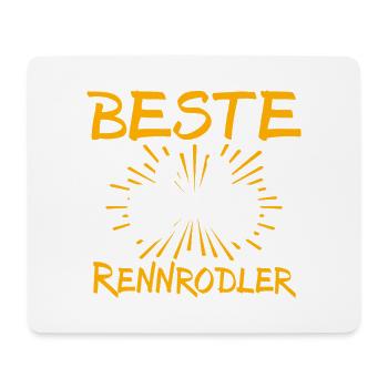 Idée de cadeau pour la luge - Tapis de souris (format paysage) - blanc - Devant
