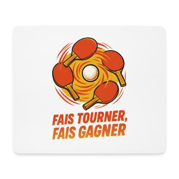 Spin Make Win - Ping Pong - Mouse Pad (horizontal) - white - Front