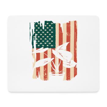 Amerikanische Flagge Pflanzenliebhaber Gärtner - Mousepad (Querformat) - Weiß - Vorne