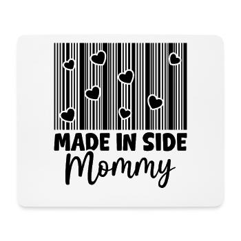 Gemacht in Side Mommy Hearts - Mousepad (Querformat) - Weiß - Vorne