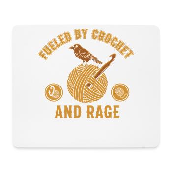 Animé par le crochet et la rage Amant drôle du crochet - Tapis de souris (format paysage) - blanc - Devant
