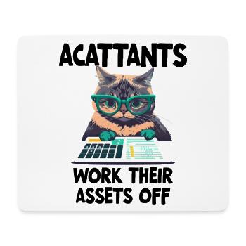 Des comptables drôles travaillent avec leurs actifs - Tapis de souris (format paysage) - blanc - Devant