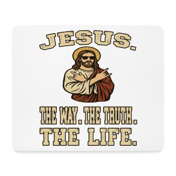 Jesus . The Way. The Truth. The Life. - Christen - Mousepad (Querformat) - Weiß - Vorne