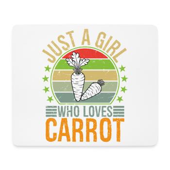 Just A Girl Who Loves Carrot Cute Carrot Lover - Mousepad (Querformat) - Weiß - Vorne
