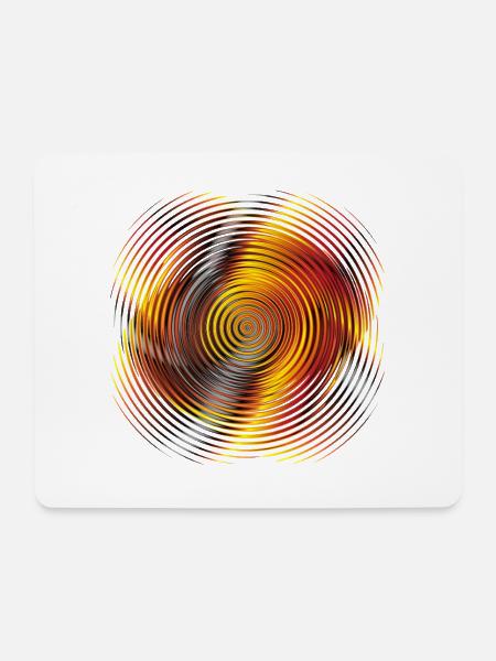 Kreiswirbel Farbspirale - Mousepad (Querformat) - Weiß