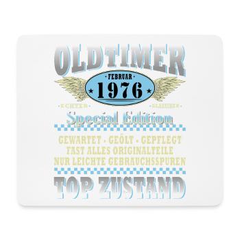 Oldtimer Februar Jahrgang 1976 Mann 50. Geburtstag - Mousepad (Querformat) - Weiß - Vorne