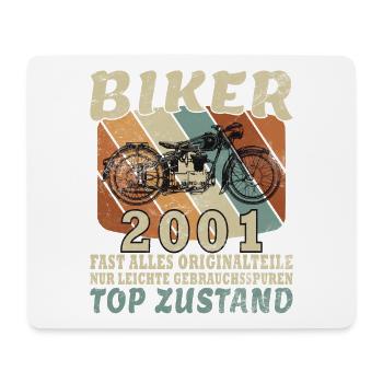 25e anniversaire motard motard 2001 - Tapis de souris (format paysage) - blanc - Devant