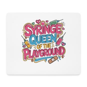 Infirmière pédiatrique Seringue Reine des enfants Infirmière - Tapis de souris (format paysage) - blanc - Devant