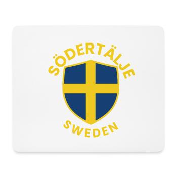 Schwedisches Schildflaggenlogo - Mousepad (Querformat) - Weiß - Vorne