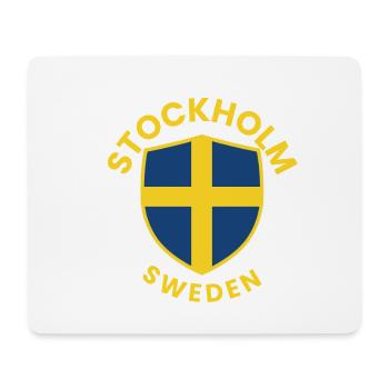 Stockholm Sweden Shield Emblem - Mouse Pad (horizontal) - white - Front