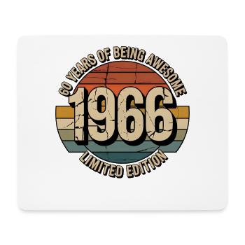 T-shirt vintage pour le 60e anniversaire – Cadeau rétro de 1966 - Tapis de souris (format paysage) - blanc - Devant