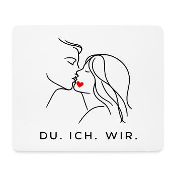Minimal Heart Down, partenaire de la Saint-Valentin - Tapis de souris (format paysage) - blanc - Devant