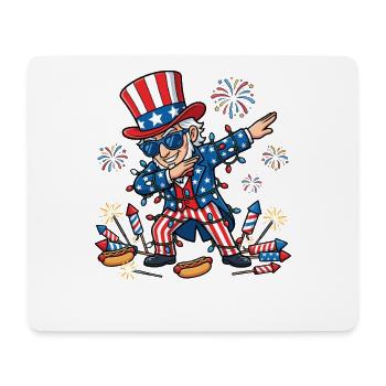 Dab dab drôles du 4 juillet pour enfants et jeunes - Tapis de souris (format paysage) - blanc - Devant