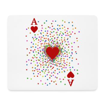 Heart Ace Confetti Costume | Carnival disguise - Mouse Pad (horizontal) - white - Front