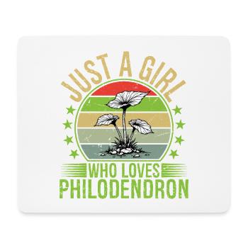 Just A Girl Who Loves Philodendron Plant - Mousepad (Querformat) - Weiß - Vorne