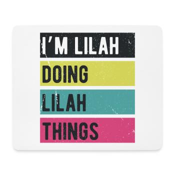 I’m Lilah Doing Lilah Things Retro Colors - Mousepad (Querformat) - Weiß - Vorne