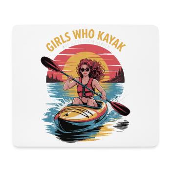 Cadeaux Girls Who Kayak Heaven Design - Tapis de souris (format paysage) - blanc - Devant