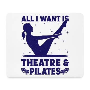 Théâtre musical : tout ce que je veux, c’est Pilates et théâtre - Tapis de souris (format paysage) - blanc - Devant