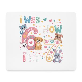 J’avais maintenant 6 ans, 7 ans - Tapis de souris (format paysage) - blanc - Devant