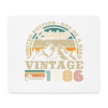 1986 Vintage Retro Geburtstagsgeschenk - Mousepad (Querformat) - Weiß - Vorne