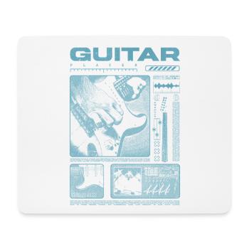 Guitariste Guitariste Rock Musicien streetwear - Tapis de souris (format paysage) - blanc - Devant