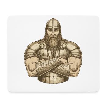 Légende viking viking marin Odin Raven Fighter - Tapis de souris (format paysage) - blanc - Devant