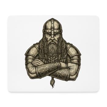 Légende viking viking marin Odin Raven Fighter - Tapis de souris (format paysage) - blanc - Devant