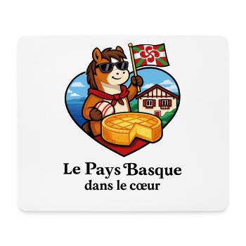 Basque Country in the Heart Pottok Basque Cake - Mouse Pad (horizontal) - white - Front