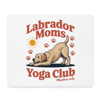 Labrador Moms Yoga Club – Retro Hunde Design - Mousepad (Querformat) - Weiß - Vorne