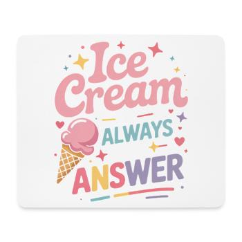 eiscreme Sprüche Eis Lustiges Kayak Geschenk - Mousepad (Querformat) - Weiß - Vorne