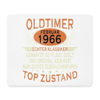 Oldtimer 1966 Jahrgang 60. Geburtstag Geschenk - Mousepad (Querformat) - Weiß - Vorne