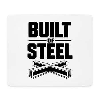Aus Stahl gebaut - Mousepad (Querformat) - Weiß - Vorne