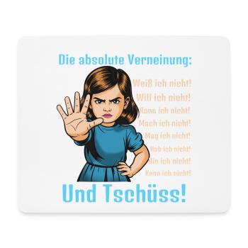 Nein Sagen – Grenzen Setzen - Mousepad (Querformat) - Weiß - Vorne