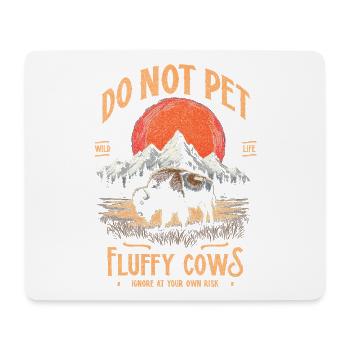 Les bisons vintage ne caressent pas les vaches duveteuses Bizons drôles - Tapis de souris (format paysage) - blanc - Devant