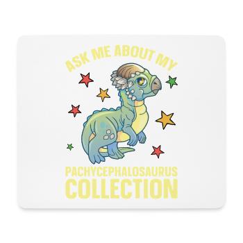 Pachycephalosaurus Stuffed Animal Plush Dinosaur - Mouse Pad (horizontal) - white - Front