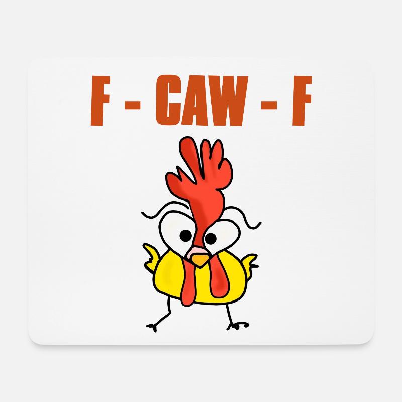 f caw f - Tapis de souris (format paysage) - blanc