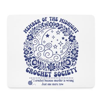 Mitglied der Midnight Crochet Society Witzig - Mousepad (Querformat) - Weiß - Vorne